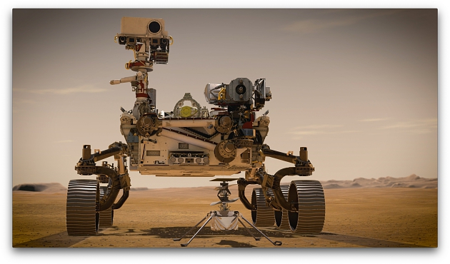 Perseverance et Ingenuity de la mission Mars 2020 - © NASA/JPL Caltech, 2020