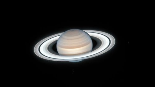 Saturne vue par Hubble le 4 juillet 2020. // Source : NASA, ESA, A. Simon (Goddard Space Flight Center), M.H. Wong (University of California, Berkeley), and the OPAL Team