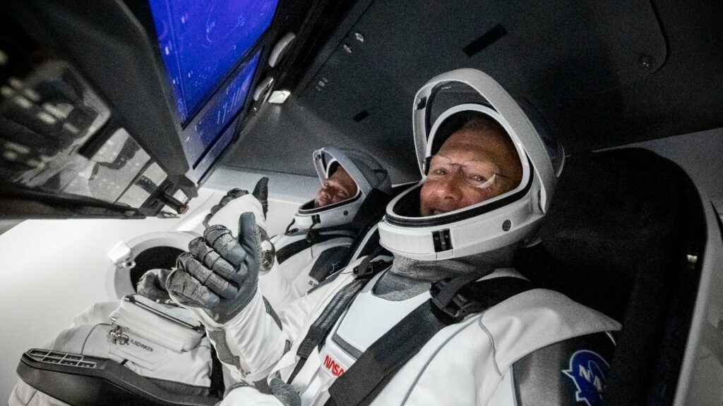 Les astronautes atteignent l'ISS le 31 mai 2020 // Source : YouTube/NASA