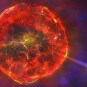 Vue d'artiste de la supernova partielle. // Source : University of Warwick/Mark Garlick (photo recadrée)