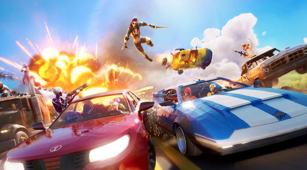 Des voitures dans Fortnite  // Source : Epic Games