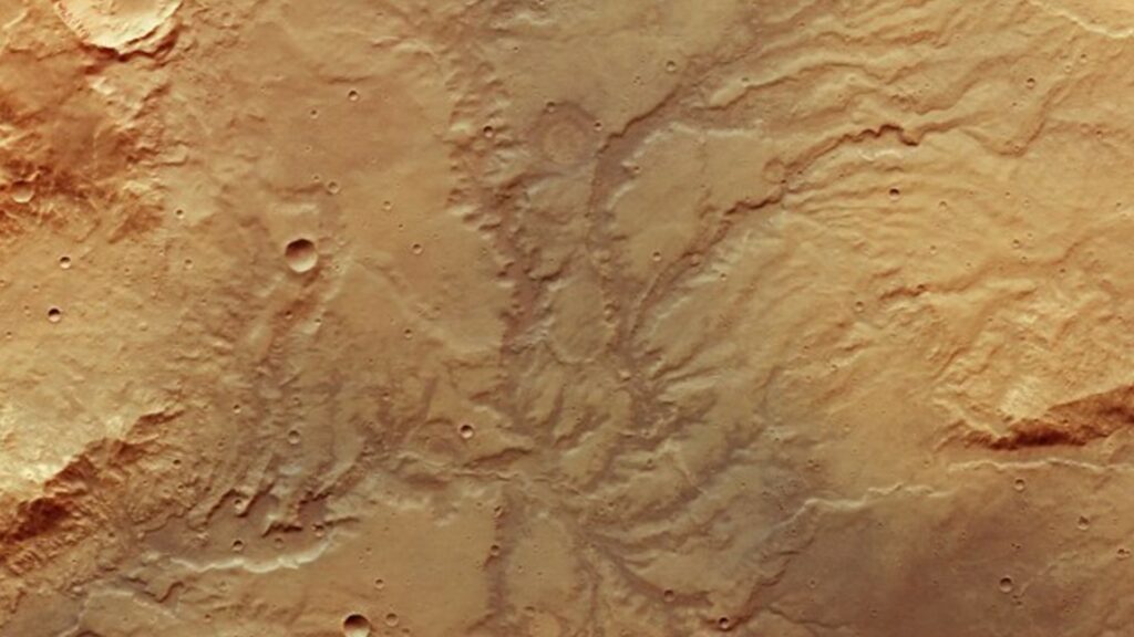 Des vallées asséchées sur Mars. // Source : ESA