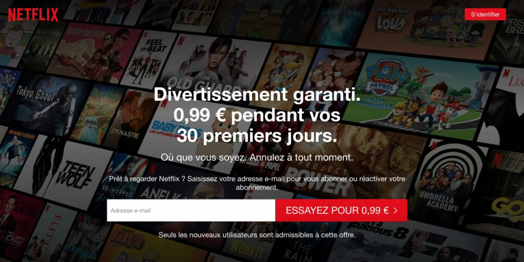 Capture d'écran Netflix le 24 août 2020 // Source : Numerama Capture d'écran Netflix le 24 août 2020 // Source : Numerama