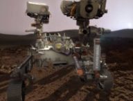 Vue d'artiste de Perseverance sur Mars. // Source : Capture d'écran modifiée YouTube Nasa JPL