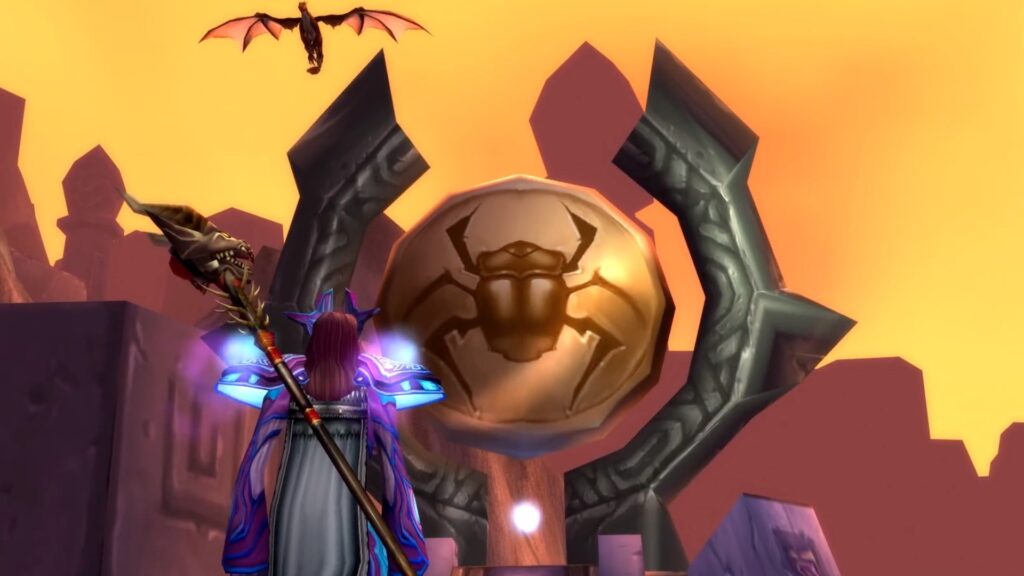 Sonner le gong d'Anh Qiraj est un exploit unique dans l'histoire de World of Warcraft // Source : World of Warcraft/YouTube
