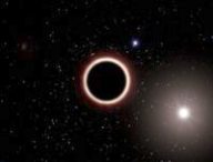 Étoile passant à proximité d'un trou noir supermassif (vue d'artiste). // Source : ESO/M. Kornmesser