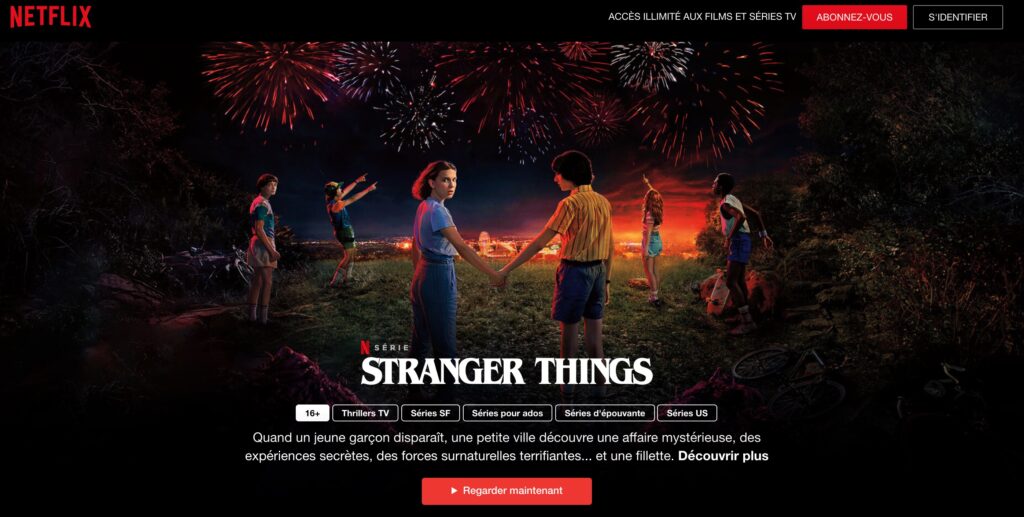 Stranger Things proposé gratuitement sur Netflix // Source : Netflix