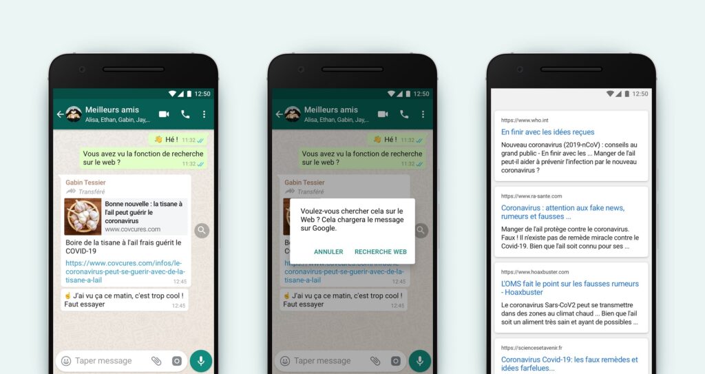 WhatsApp recherche désinformation WhatsApp recherche désinformation