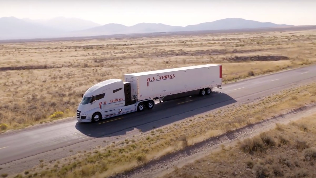 Le camion Nikola One 'en mouvement' // Source : YouTube Nikola