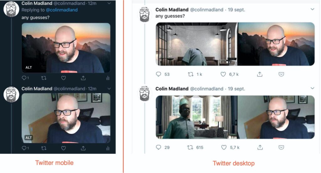 L'aperçu sur desktop n'est pas le même que sur mobile // Source : Twitter L'aperçu sur desktop n'est pas le même que sur mobile // Source : Twitter