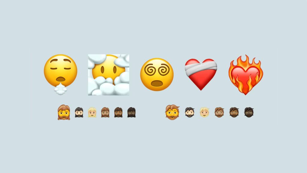 Les emojis qui arrivent en 2021 // Source : Emojipedia