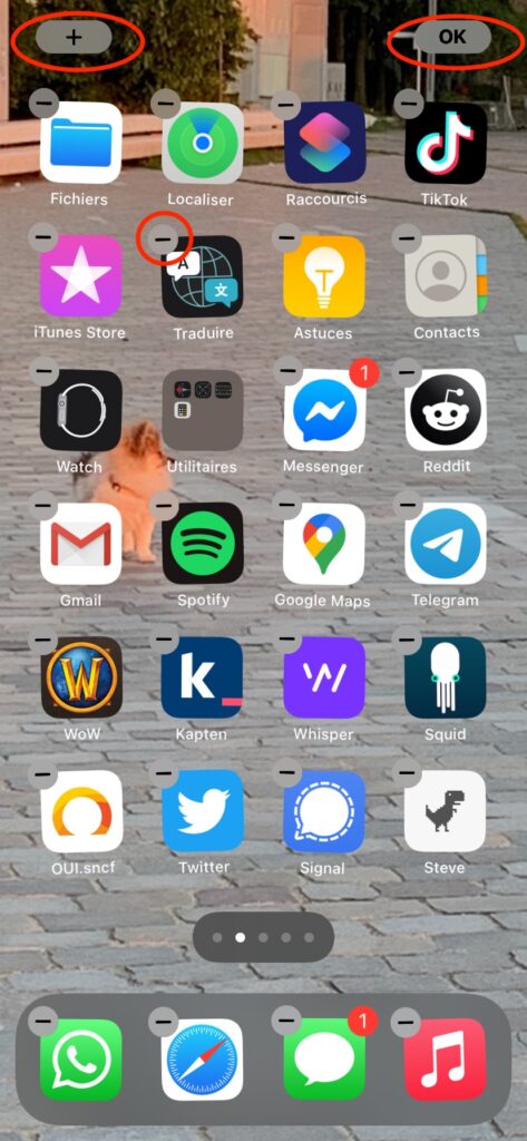 Cliquez sur le plus en haut à droite pour aller dans le menu des widgets. // Source : Numerama Cliquez sur le plus en haut à droite pour aller dans le menu des widgets. // Source : Numerama