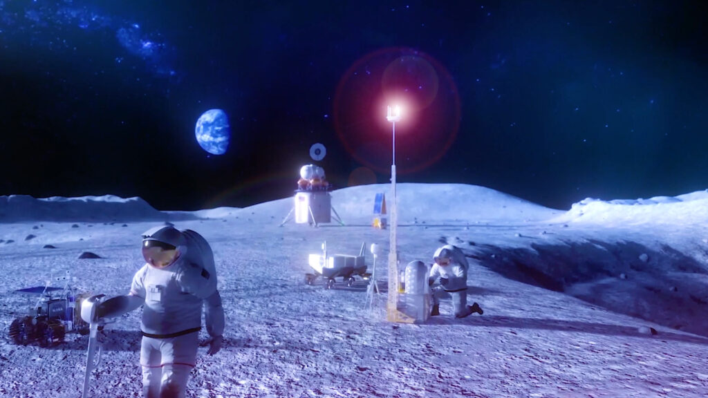 Gérer et stocker l'énergie sur la Lune est un défi. // Source : Capture d'écran YouTube NASA's Marshall Space Flight Center