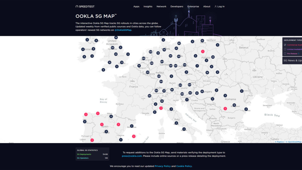 Ookla 5G Map