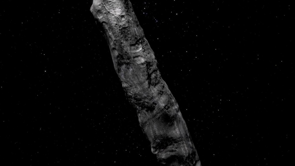 Représentation de Oumuamua. // Source : ESO