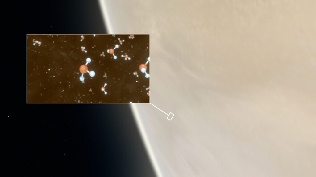 Et si la phosphine détectée sur Vénus était liée au volcanisme ? // Source : ESO/M. Kornmesser/L. Calçada & NASA/JPL/Caltech