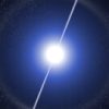 Représentation d'un pulsar. // Source : Wikimedia/CC/Elmi1966 (photo recadrée)