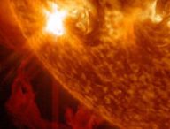 Éruptions solaires. // Source : Flickr/CC/NASA/GSFC/SDO (photo recadrée)