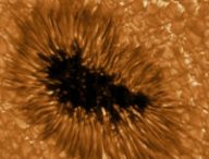 Une tâche solaire observée par le télescope GREGOR. // Source : KIS (photo recadrée)