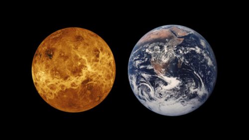 Vénus et la Terre. // Source : Pixabay