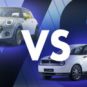Honda e versus Mini Cooper SE // Source : Claire Braikeh pour Numerama