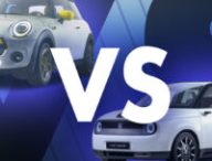 Honda e versus Mini Cooper SE // Source : Claire Braikeh pour Numerama