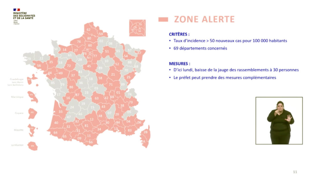 Carte de la zone d'alerte. // Source : @MinSoliSante