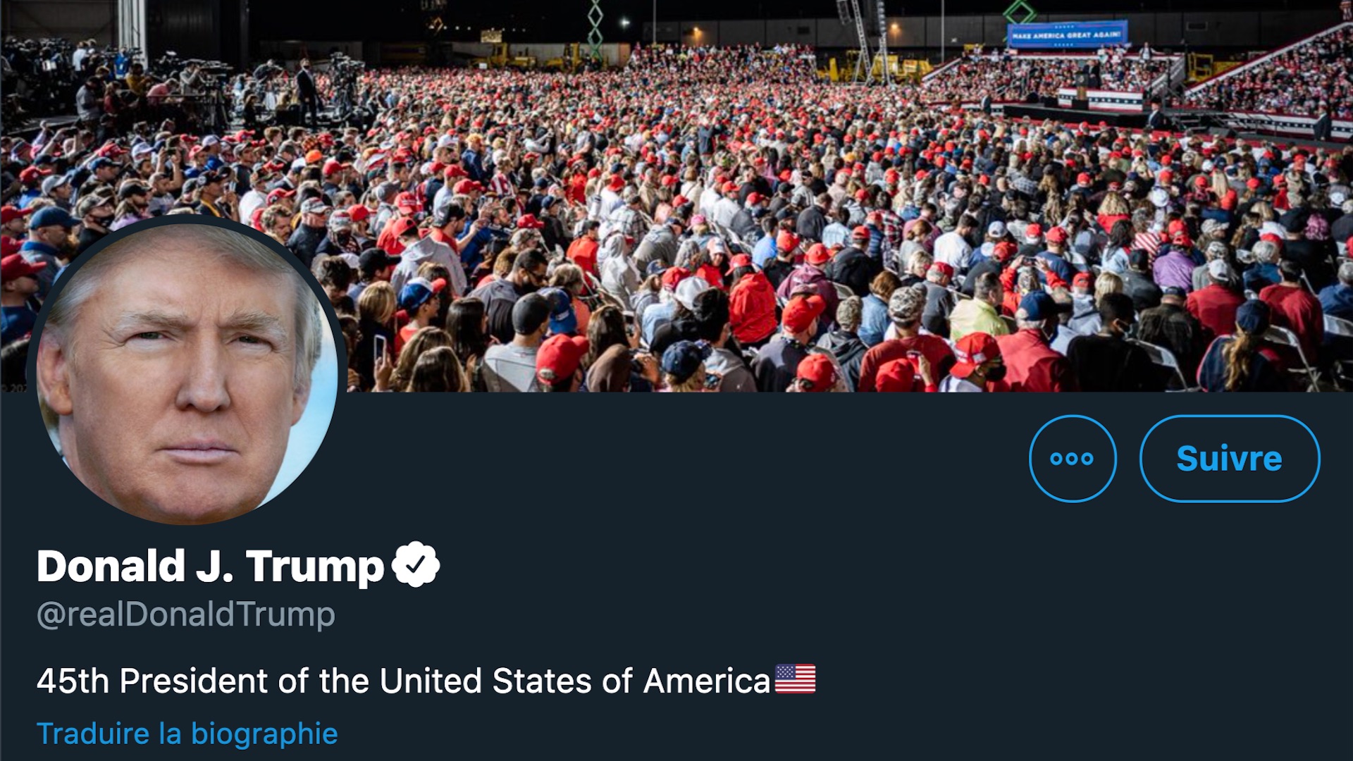 Le compte Twitter de Donald Trump n'aurait été protégé que par un bête mot de passe. // Source : Capture d'écran Twitter