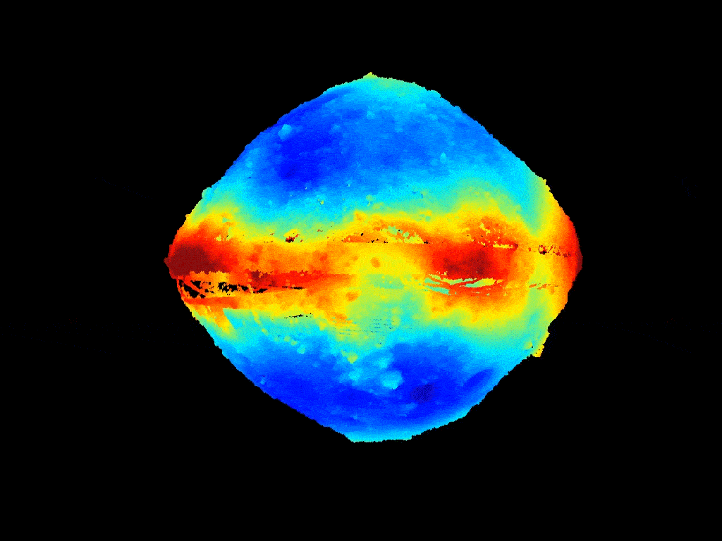 Bennu vu en 3D par OSIRIS REx. // Source : NASA/University of Arizona/CSA/York/MDA