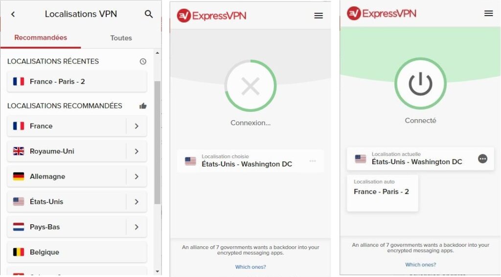 L'utilisation de l'extension navigateur VPN est très simple : une fois le serveur choisi, il suffit d'appuyer sur le bouton pour s'y connecter. Le trafic Internet de l'ordinateur est ensuite entièrement chiffré.