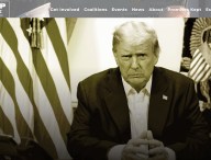 Voici la page d'accueil du site de campagne de Donald Trump. // Source : Capture du site de campagne de Donald Trump