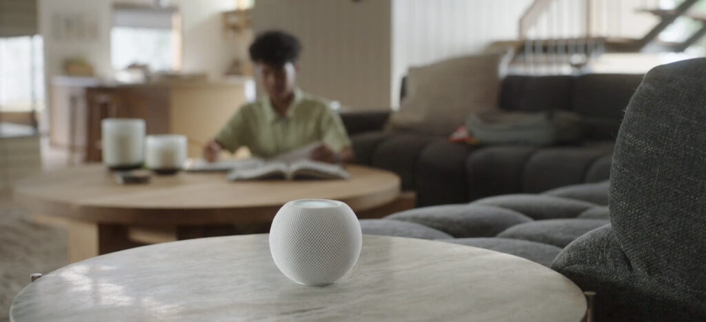 Le HomePod Mini d'Apple // Source : Apple Le HomePod Mini d'Apple // Source : Apple