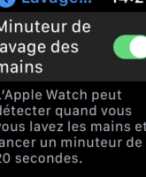 Fonctionnalité 'Lavage des mains' dans watchOS 7 // Source : Maxime Claudel pour Numerama Fonctionnalité 'Lavage des mains' dans watchOS 7 // Source : Maxime Claudel pour Numerama