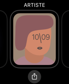 Fonctionnalité 'Partage des cadrans' dans watchOS 7 // Source : Maxime Claudel pour Numerama