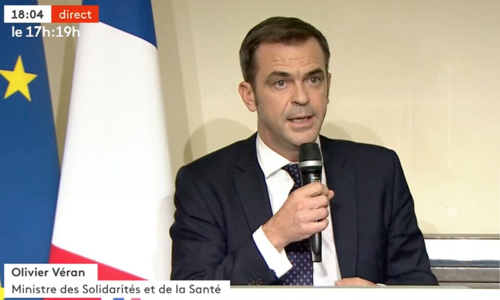 Olivier Véran le 1er octobre 2020 // Source : FranceInfo