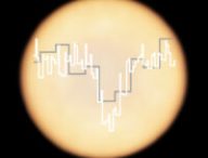 Spectre de Vénus et signature de la phosphine. // Source : ALMA (ESO/NAOJ/NRAO), Greaves et al. & JCMT (East Asian Observatory) (image recadrée et modifiée)