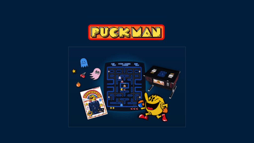 Puckman est sorti en 1980. // Source : Site officiel de Pac-Man, montage Numerama