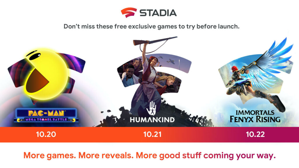Démos sur Google Stadia // Source : Google Démos sur Google Stadia // Source : Google