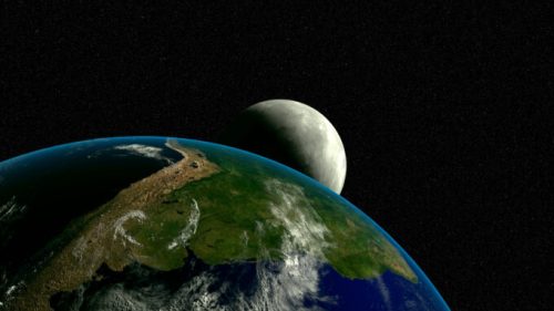 La Terre et la Lune. // Source : Pixabay (photo recadrée)