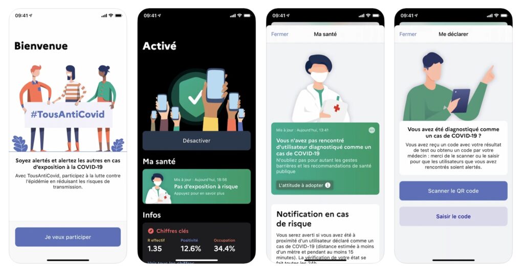 Le traçage des contacts de TousAntiCovid et celui de l'Assurance Maladie sont séparés. // Source : App Store