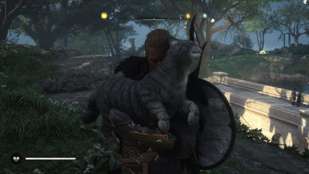 Un chat dans Assassin's Creed Valhalla // Source : Capture d'écran Xbox