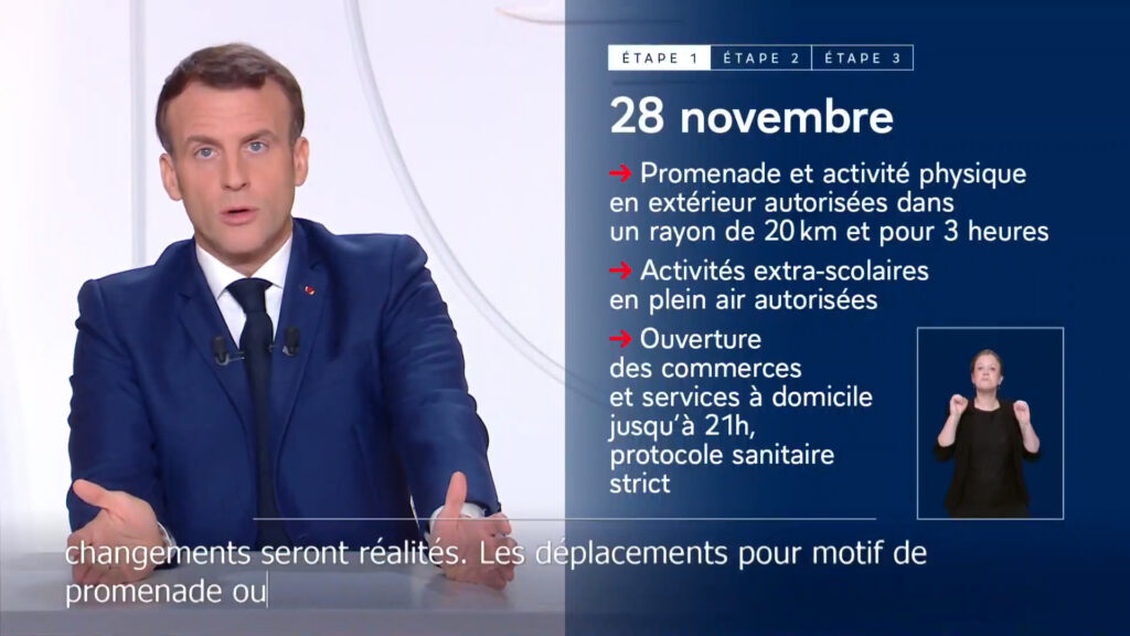 Emmanuel Macron le 24/11/20 // Source : Élysée