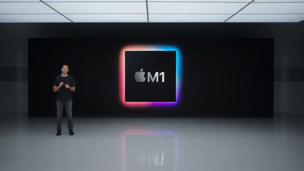 Le processeur Apple M1 // Source : Capture d'écran Numerama