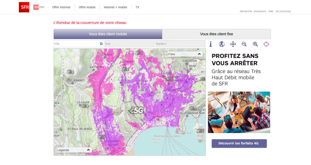 Carte SFR 5G
