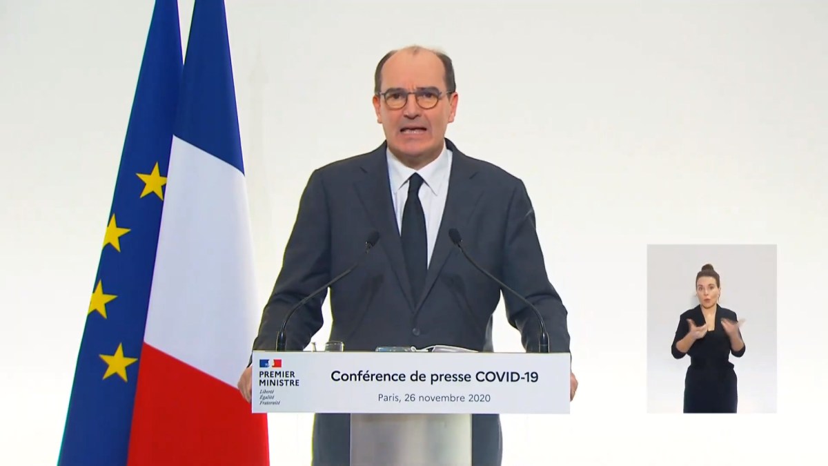 Jean Castex le 26 novembre 2020 // Source : Capture d'écran Numerama
