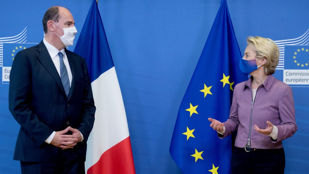 Jean Castex et Ursula von der Leyen. // Source :  European Union, 2020 