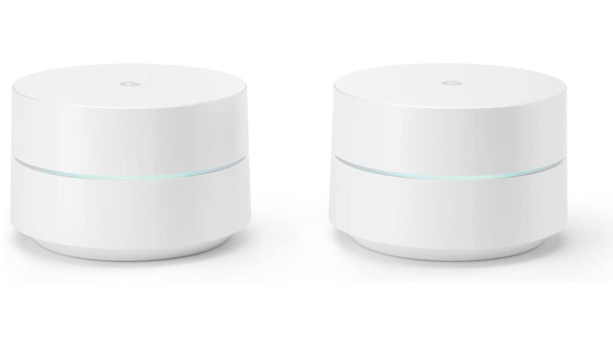 Un pack de 2 routeurs Google WiFi. 