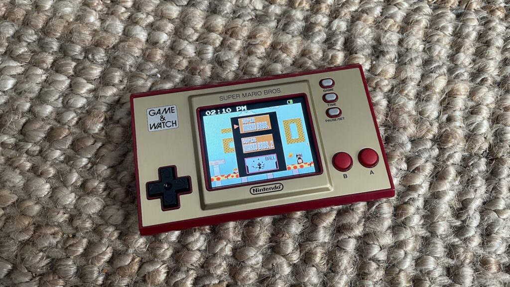 Game & Watch Super Mario Bros. : écran de sélection des jeux Game & Watch Super Mario Bros. : écran de sélection des jeux