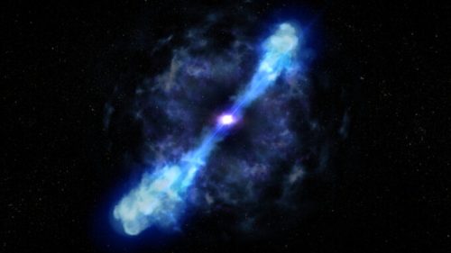 Vue d'artiste de la kilonova. // Source : NASA, ESA, and D. Player (STScI).