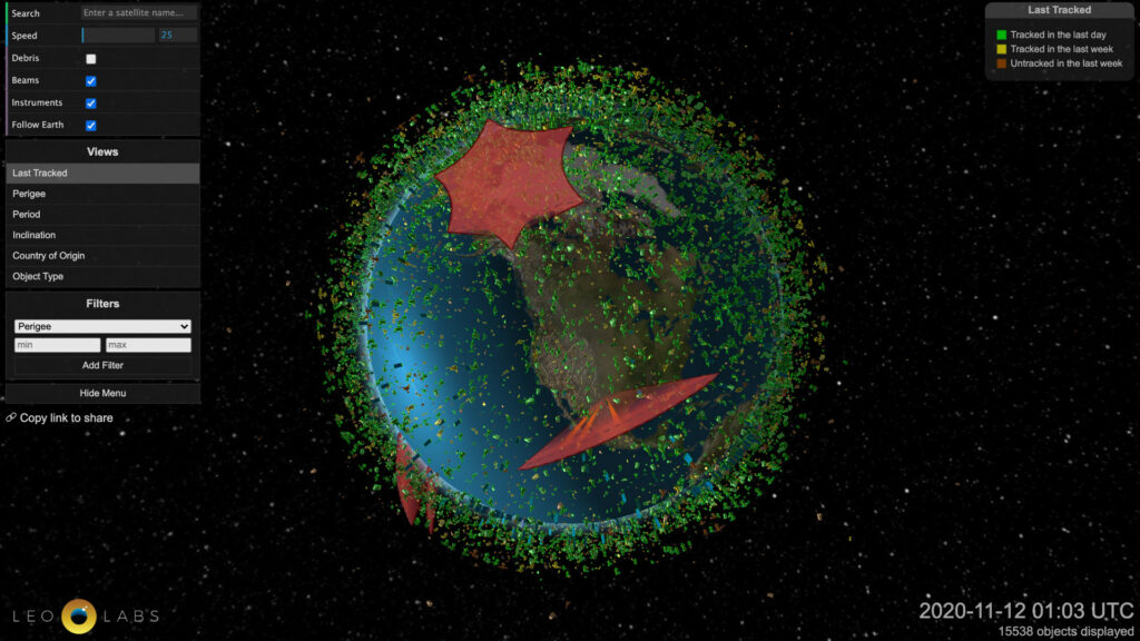leolabs debris spatiaux satellites visualisation